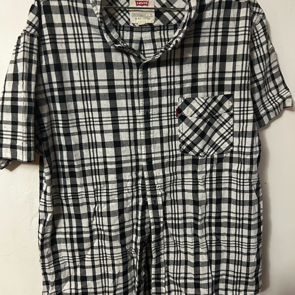 Levi's Monochrome Plaid Casual Shirt